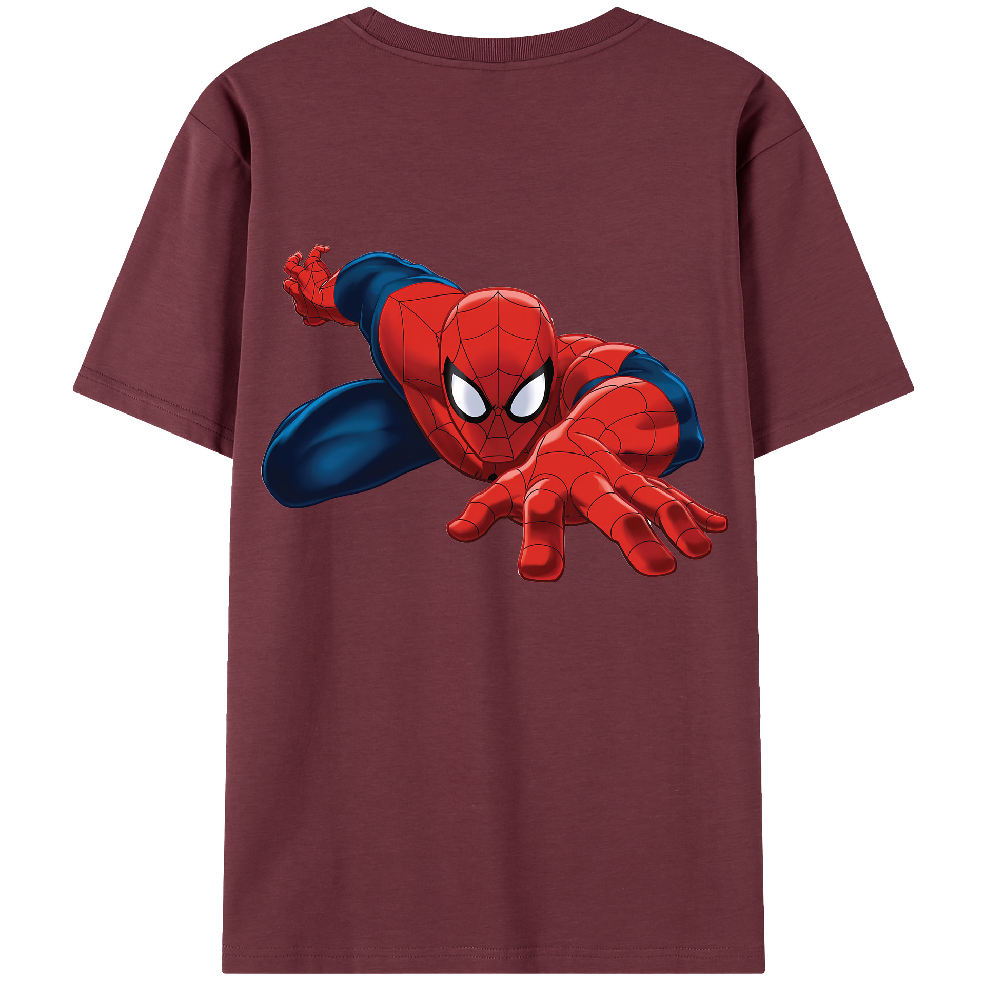 Spider Man スパイダーマン 綿100％半袖Tシャツ（背面プリント）